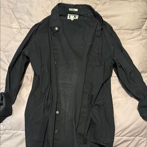 Men's Black Casual Button Down Shirt